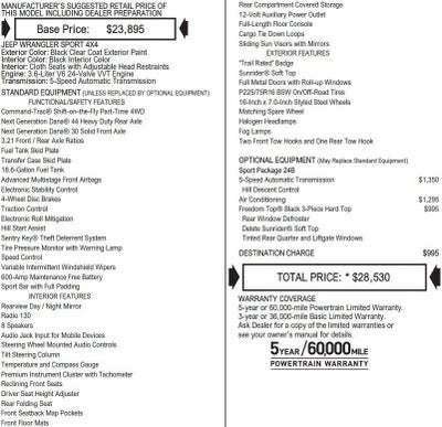 2016 Jeep Wrangler Sport