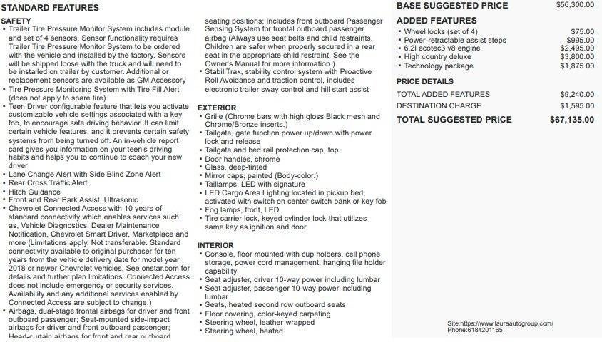 2019 Chevrolet Silverado 1500 High Country