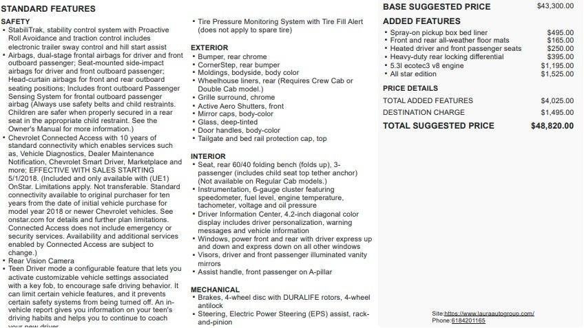 2018 Chevrolet Silverado 1500 LT