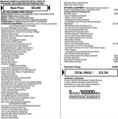 2025 RAM 1500 Laramie 4x4 Crew Cab 5'7" Box