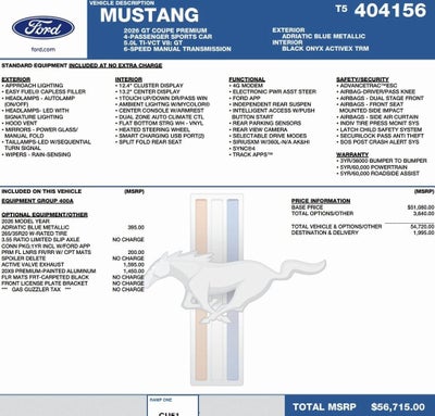 2026 Ford Mustang GT Premium Fastback