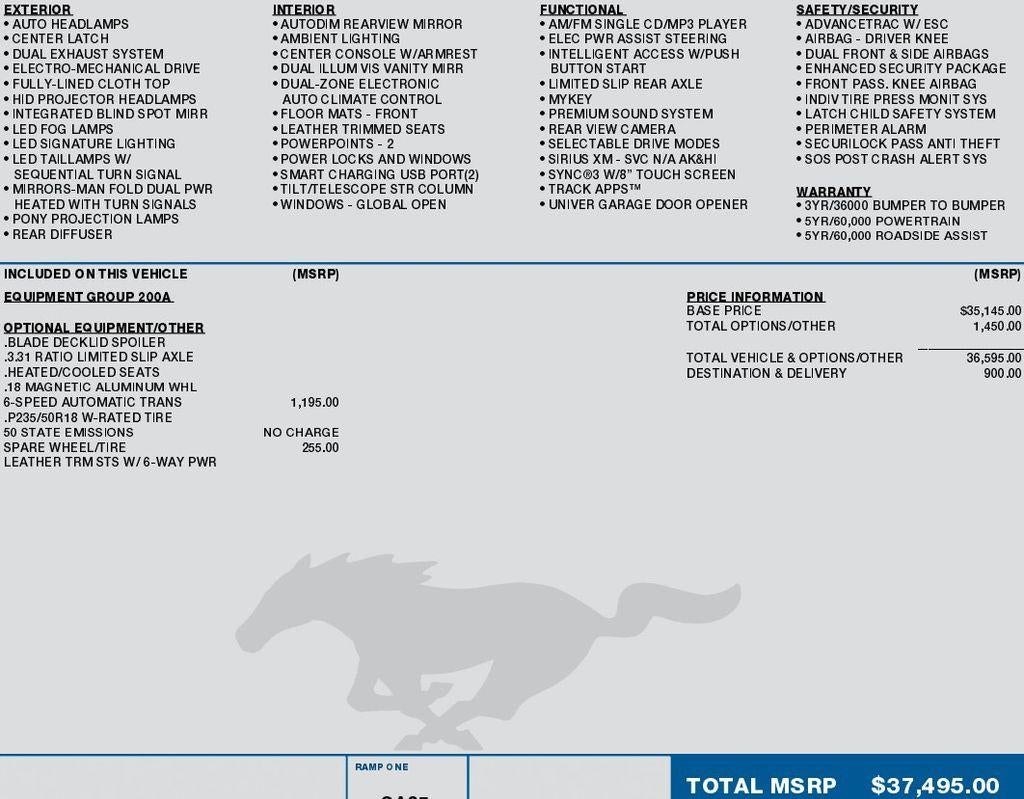 2017 Ford Mustang EcoBoost Premium Convertible