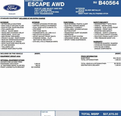2025 Ford Escape ST-Line Select AWD