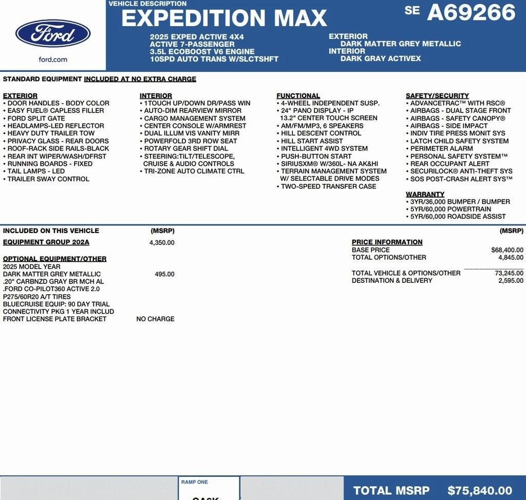 2025 Ford Expedition Max Active 4x4