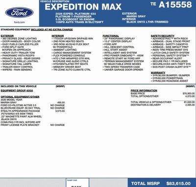 2026 Ford Expedition Max Platinum 4x4