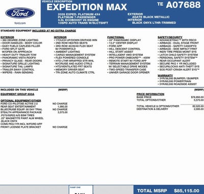2026 Ford Expedition Max Platinum 4x4