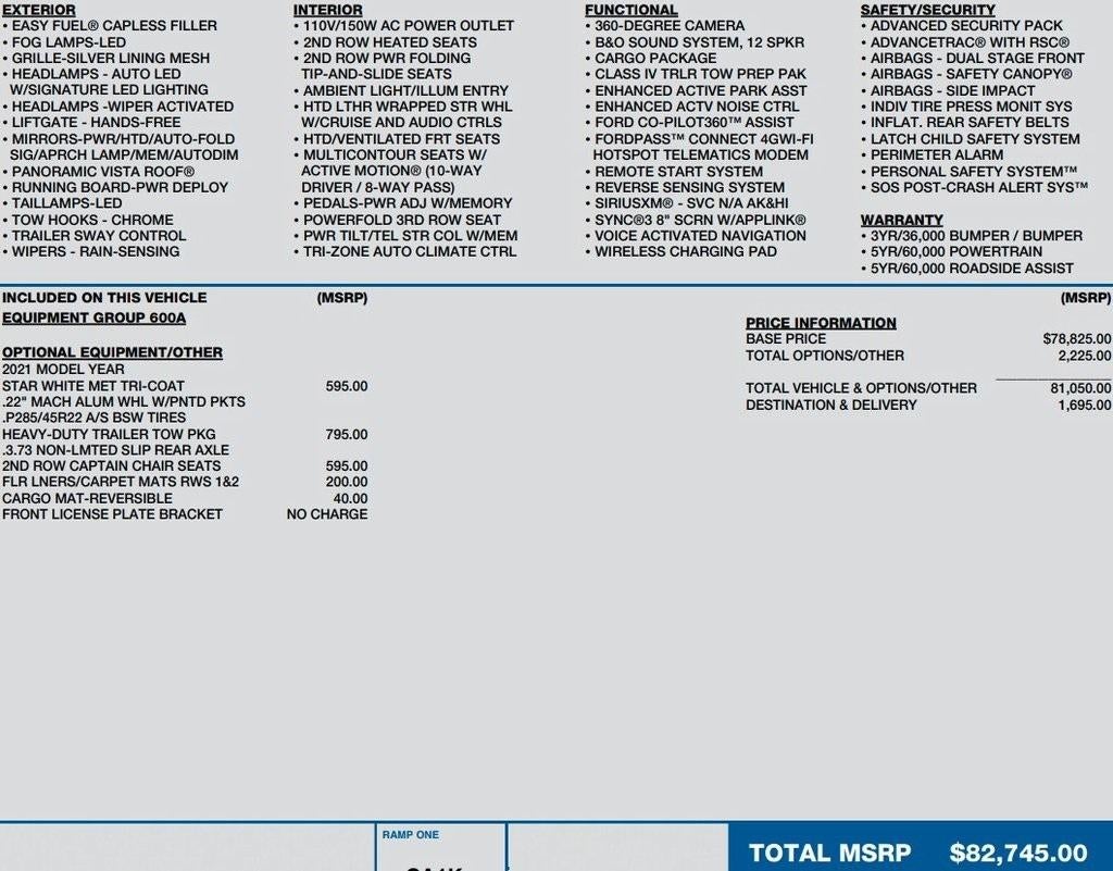 2021 Ford Expedition Max Platinum 4x4