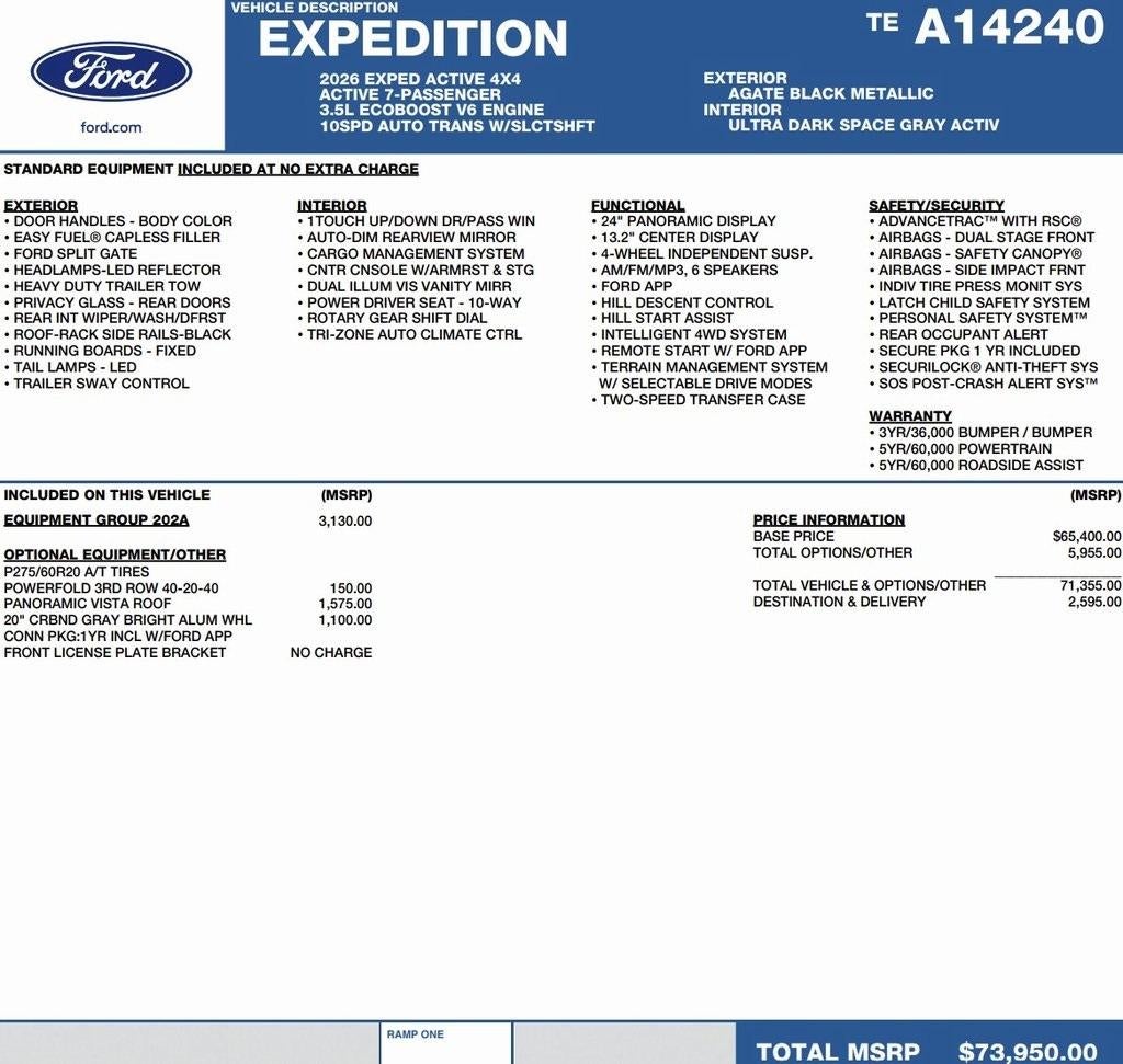 2026 Ford Expedition Active 4x4