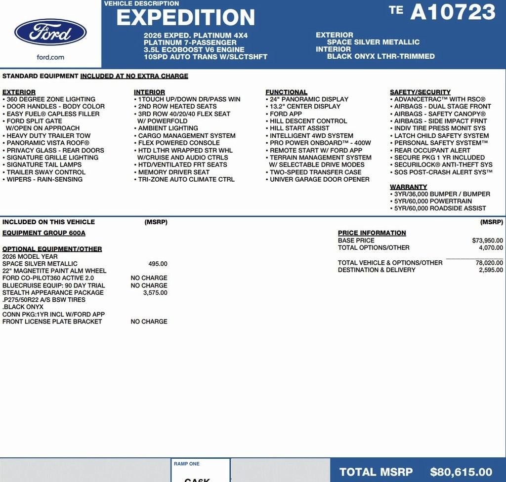 2026 Ford Expedition Platinum 4x4