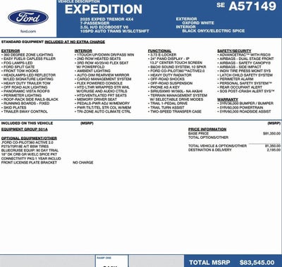 2025 Ford Expedition Tremor 4x4