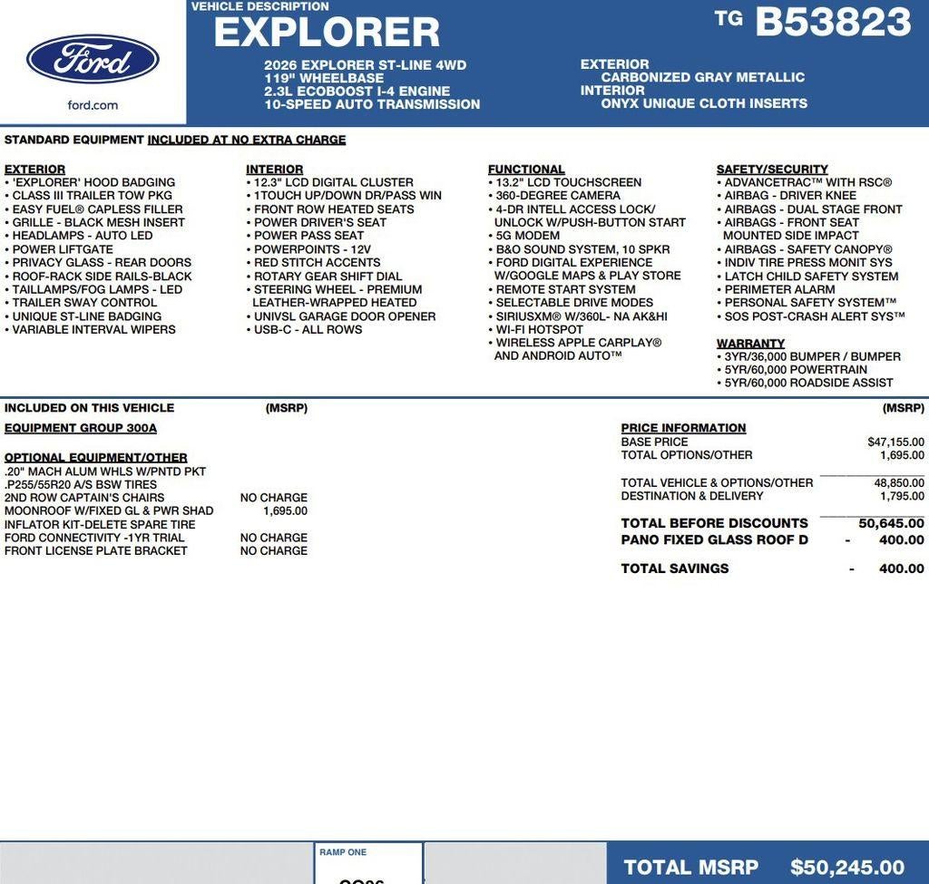 2026 Ford Explorer ST-Line 4WD