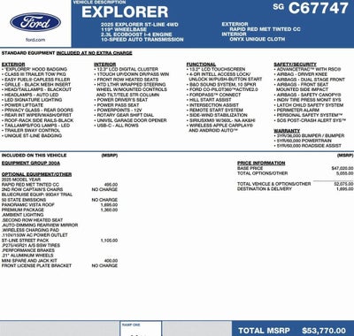 2025 Ford Explorer ST-Line 4WD