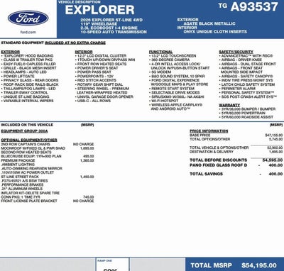 2026 Ford Explorer ST-Line 4WD