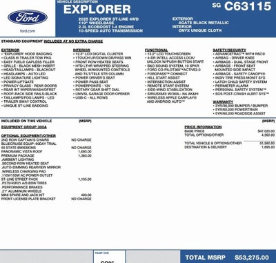 2025 Ford Explorer ST-Line 4WD