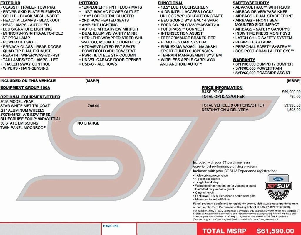 2025 Ford Explorer ST 4WD