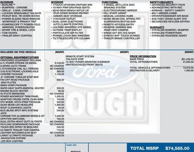 2018 Ford Super Duty F-250 SRW LARIAT 4WD Crew Cab 6.75' Box