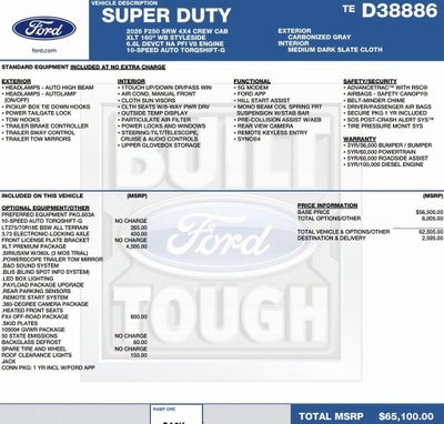 2026 Ford Super Duty F-250 SRW XLT 4WD Crew Cab 6.75' Box
