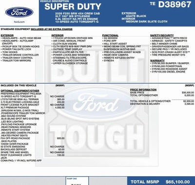 2026 Ford Super Duty F-250 SRW XLT 4WD Crew Cab 6.75' Box