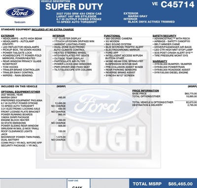2027 Ford Super Duty F-250 SRW LARIAT 4WD Crew Cab 6.75' Box