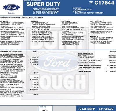2027 Ford Super Duty F-250 SRW LARIAT 4WD Crew Cab 6.75' Box