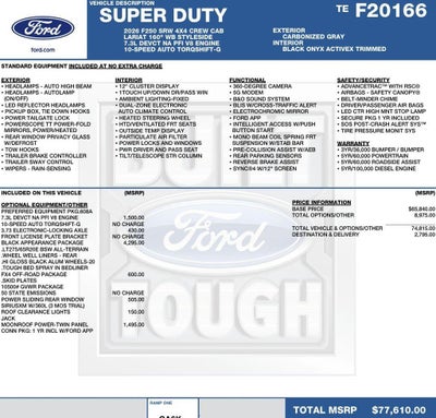 2026 Ford Super Duty F-250 SRW LARIAT 4WD Crew Cab 6.75' Box