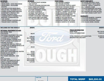 2023 Ford Super Duty F-250 SRW LARIAT 4WD Crew Cab 6.75' Box