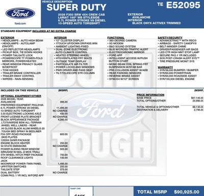 2026 Ford Super Duty F-350 SRW LARIAT 4WD Crew Cab 6.75' Box