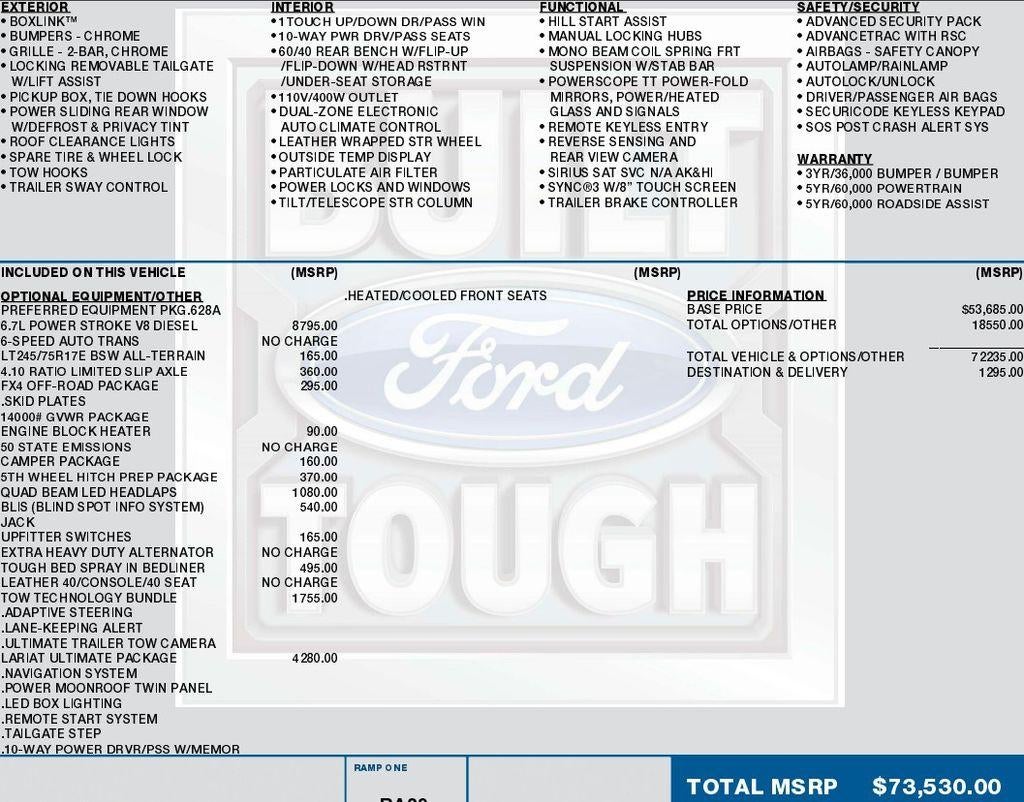 2017 Ford Super Duty F-350 DRW Lariat 4WD Crew Cab 8' Box