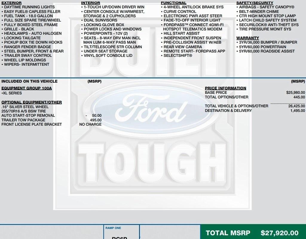 Used 2022 Ford Ranger XL with VIN 1FTER1EH5NLD49970 for sale in Sullivan, MO