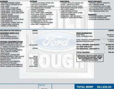 2023 Ford Ranger XLT 4WD SuperCrew 5' Box