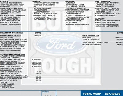 2022 Ford F-150 Tremor 4WD SuperCrew 5.5' Box