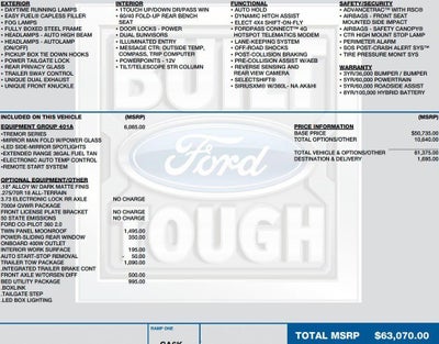 2022 Ford F-150 Tremor 4WD SuperCrew 5.5' Box