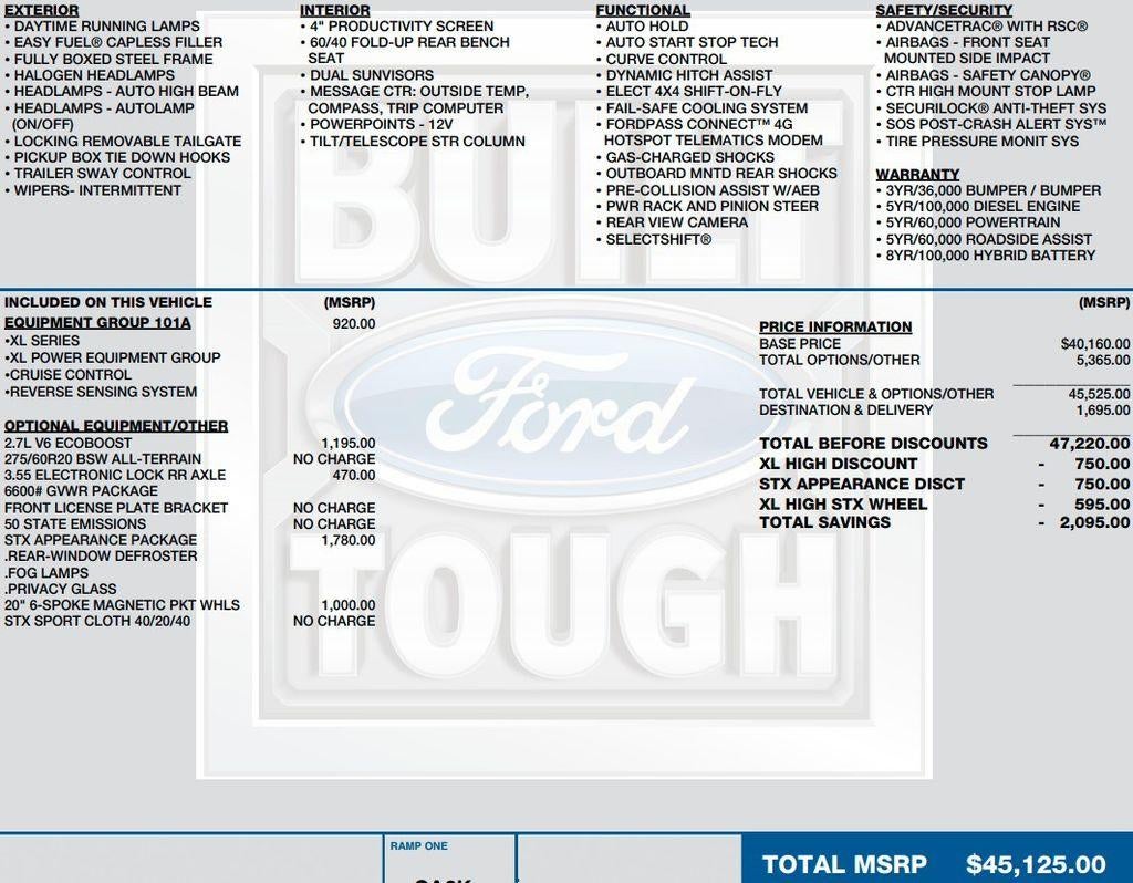 2021 Ford F-150 XL 4WD SuperCrew 5.5' Box