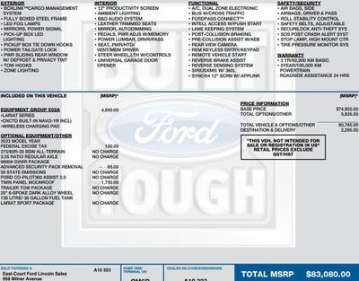 2023 Ford F-150 LARIAT 4WD SuperCrew 5.5' Box