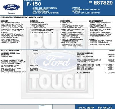 2025 Ford F-150 STX 4WD SuperCrew 5.5' Box