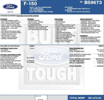 2026 Ford F-150 STX 4WD SuperCrew 5.5' Box