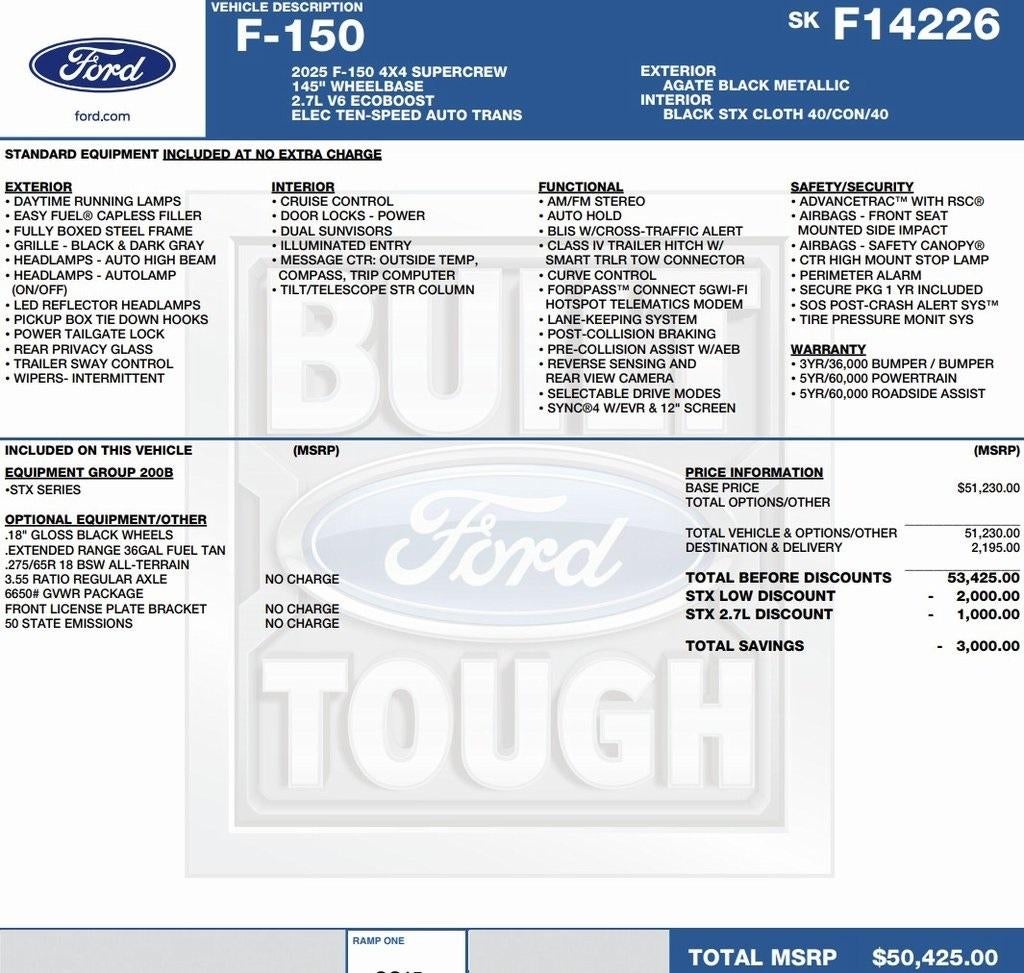 2025 Ford F-150 STX 4WD SuperCrew 5.5' Box