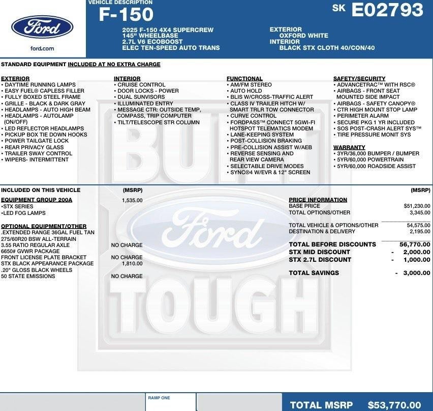 2025 Ford F-150 STX 4WD SuperCrew 5.5' Box