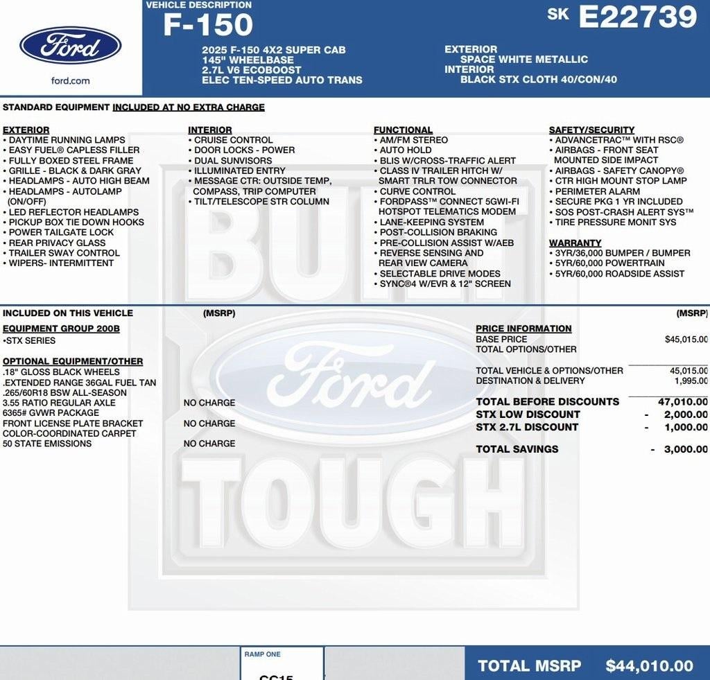 2025 Ford F-150 STX 2WD SuperCab 6.5' Box