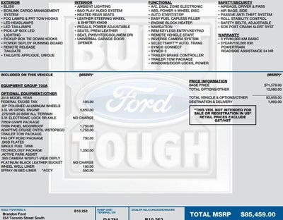 2018 Ford F-150 Platinum 4WD SuperCrew 5.5' Box