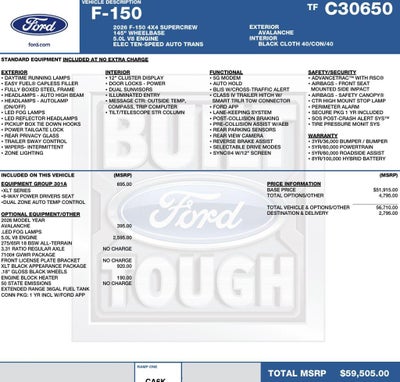 2026 Ford F-150 XLT 4WD SuperCrew 5.5' Box