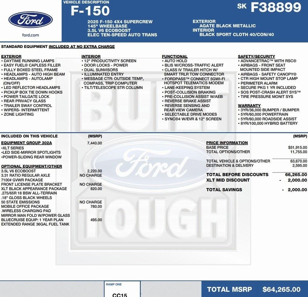 2025 Ford F-150 XLT 4WD SuperCrew 5.5' Box