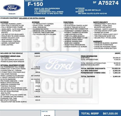2025 Ford F-150 XLT 4WD SuperCrew 6.5' Box