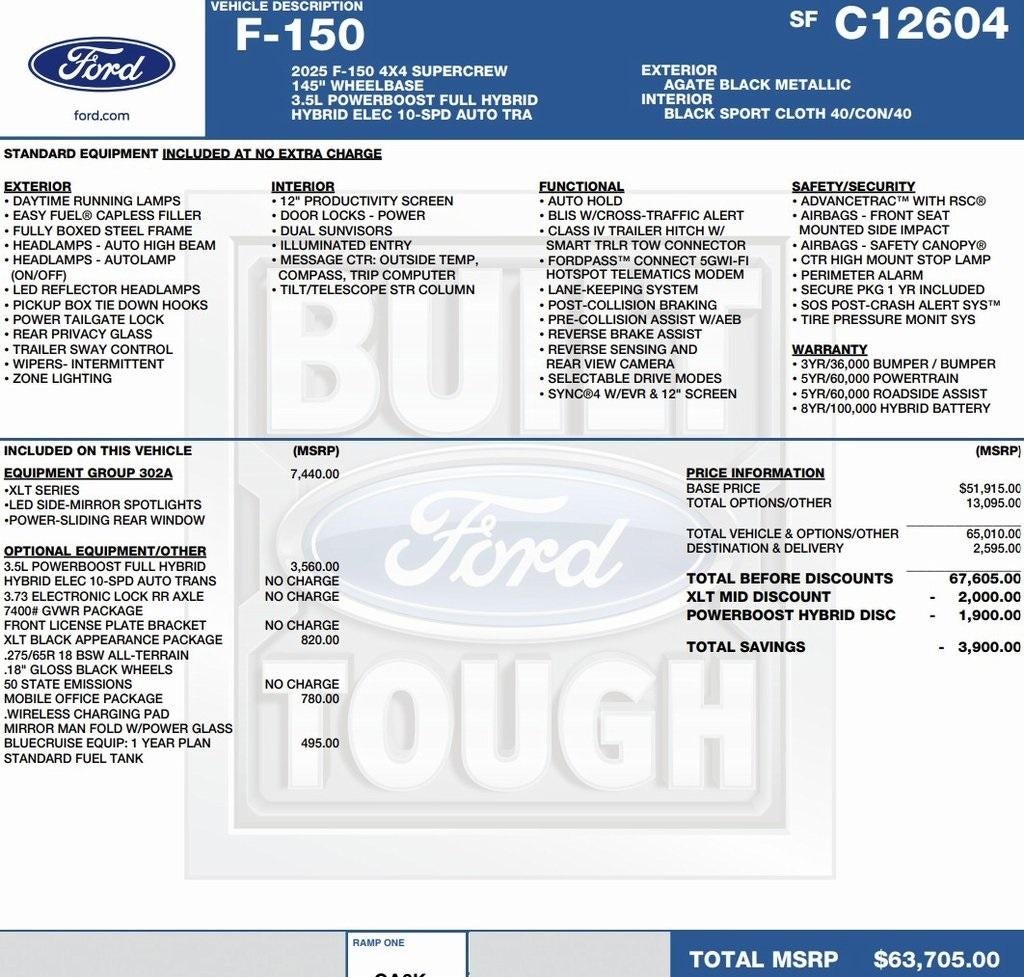 2025 Ford F-150 XLT 4WD SuperCrew 5.5' Box