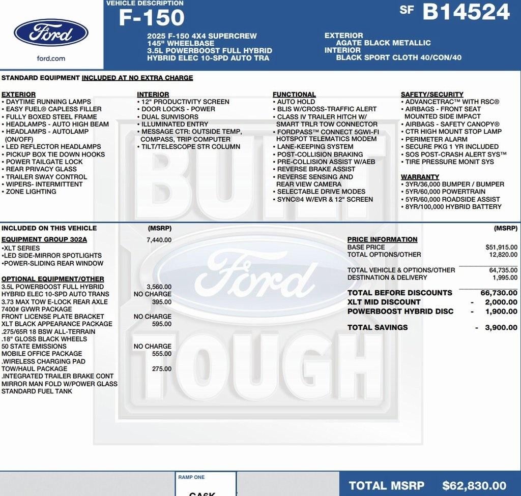 2025 Ford F-150 XLT 4WD SuperCrew 5.5' Box