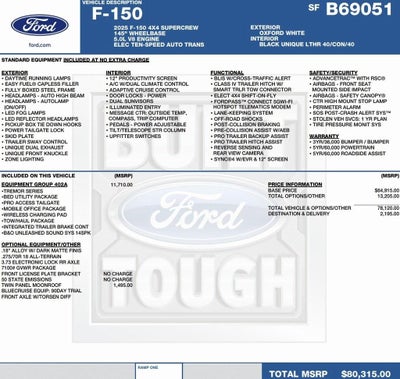 2025 Ford F-150 Tremor 4WD SuperCrew 5.5' Box