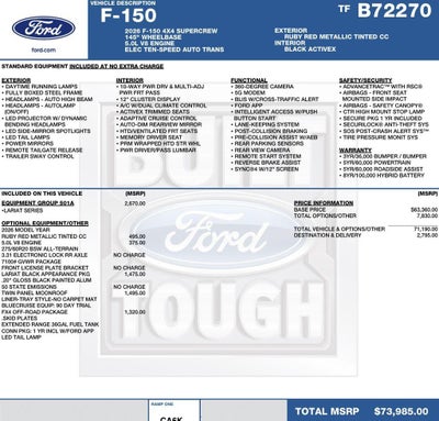 2026 Ford F-150 LARIAT 4WD SuperCrew 5.5' Box
