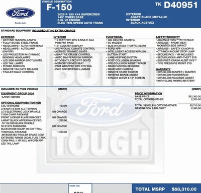 2026 Ford F-150 LARIAT 4WD SuperCrew 5.5' Box
