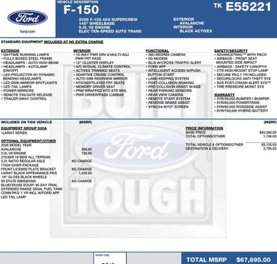 2026 Ford F-150 LARIAT 4WD SuperCrew 5.5' Box