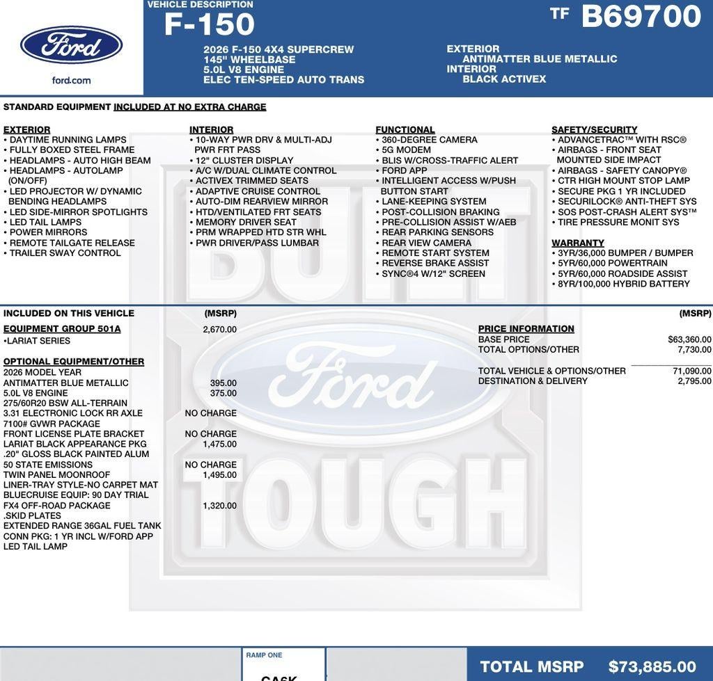 2026 Ford F-150 LARIAT 4WD SuperCrew 5.5' Box